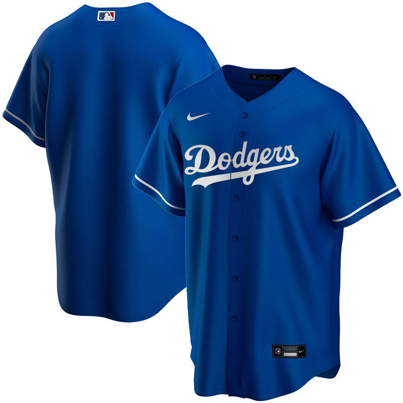 2020 MLB Men Los Angeles Dodgers Nike Royal Alternate 2020 Replica Team Jersey 1->customized mlb jersey->Custom Jersey